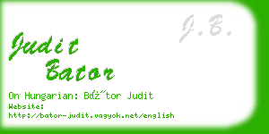 judit bator business card